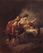 Jean Francois Millet Come back from field France oil painting artist